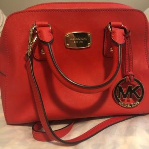 Coral Michael Kors Leather purse